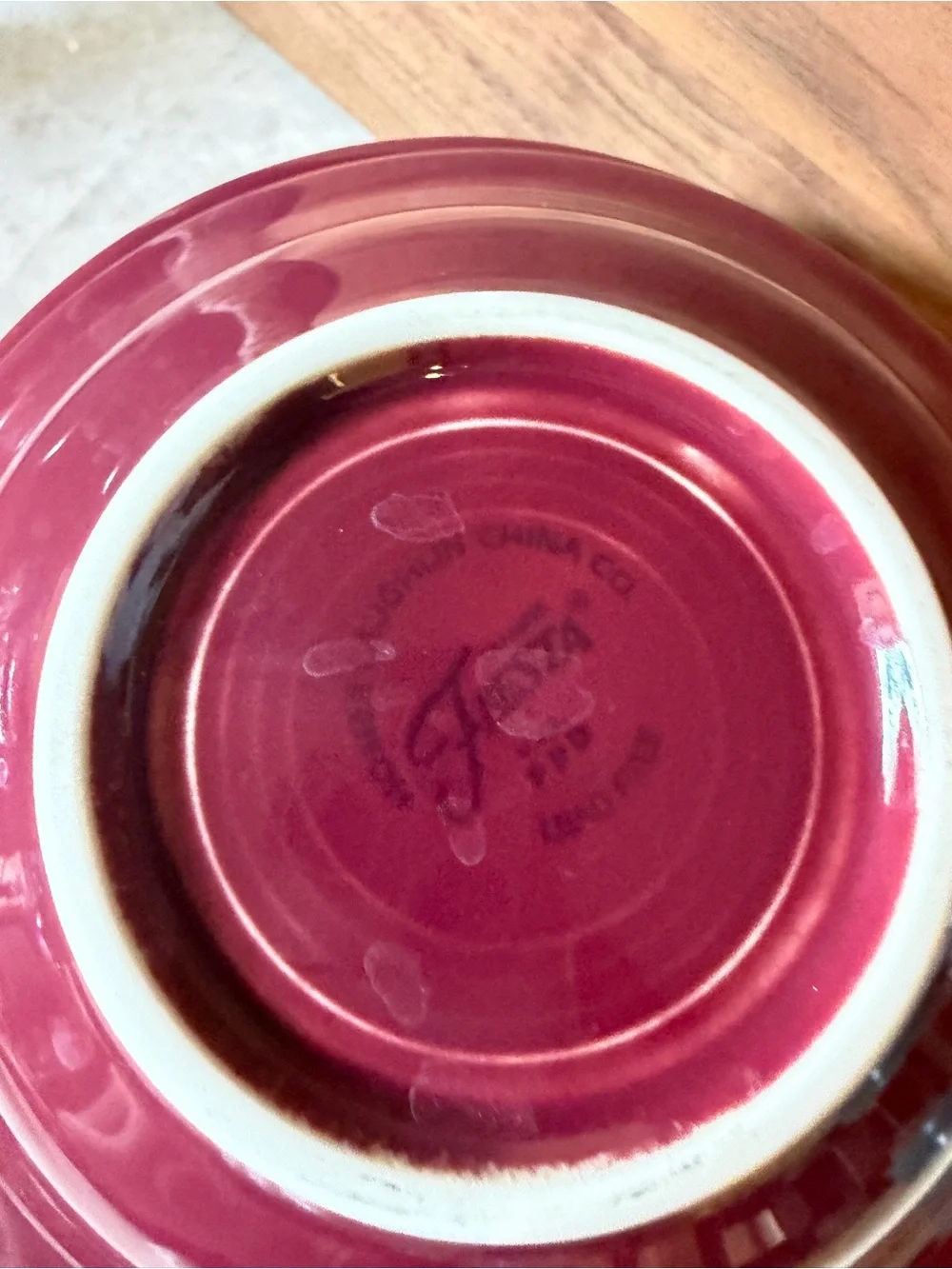 Fiesta fruit /dessert/sauce bowls x6 Maroon red Cinnabar RETIRED